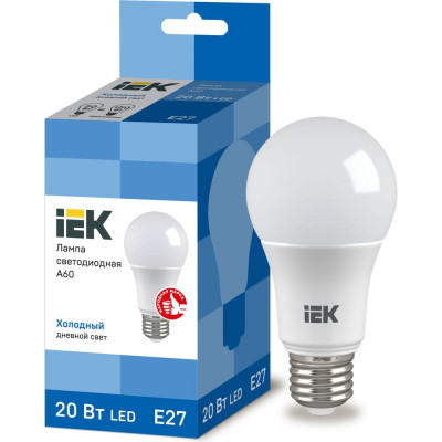 Лампа IEK LLE-A60-20-230-65-E27