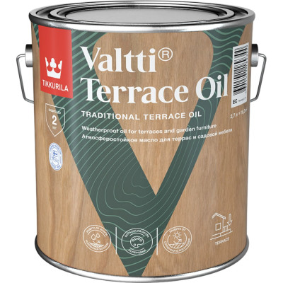 Масло для террас и садовой мебели Tikkurila VALTTI TERRACE OIL 700010364