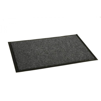 Ребристый влаговпитывающий коврик In'Loran 90x120 см. серый 10-9124