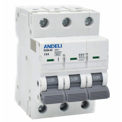 Автоматический выключатель ANDELI DZ66-63/3P ADL01-260