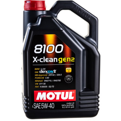 Моторное масло MOTUL 8100 X-clean GEN2 5W40 109762