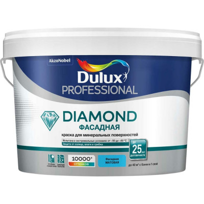 Гладкая фасадная краска для минеральных поверхностей Dulux 5183700