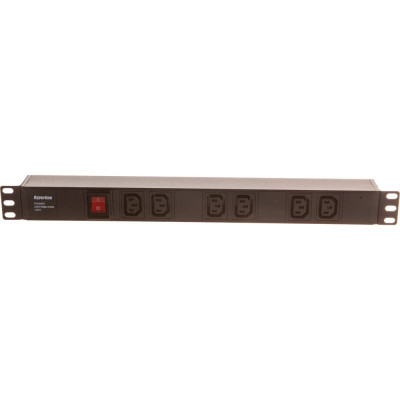 Блок розеток для 19 шкафов Hyperline SHE19-6IEC-S-IEC 426784