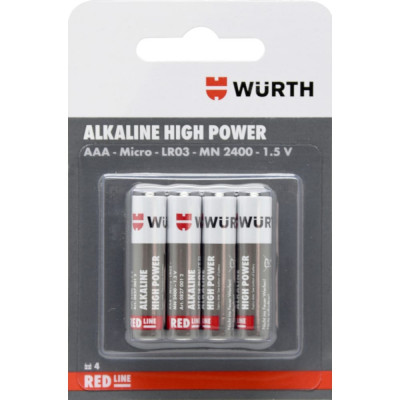 Щелочная батарейка Wurth Alkali Micro LR03 08270012 961 4