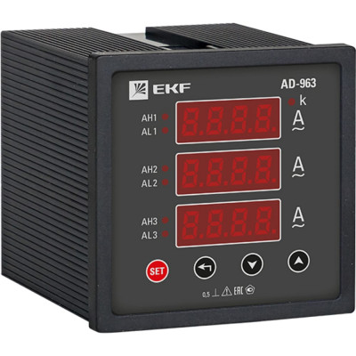 Трехфазный цифровой амперметр EKF AD-963  PROxima SQad-963