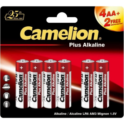 Щелочная батарейка Camelion LR6-BP2 Plus 14113