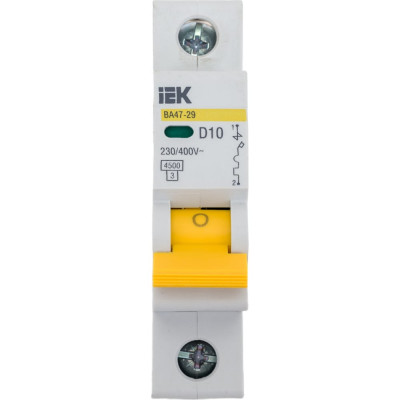 Автоматический выключатель IEK ВА47-29 MVA20-1-010-D