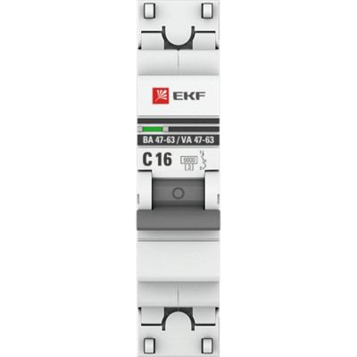 Автоматический выключатель EKF ВА 47-63 PROxima mcb4763-6-1-16C-pro