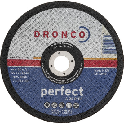 Диск отрезной по металлу DRONCO Perfect A24R 1180015100