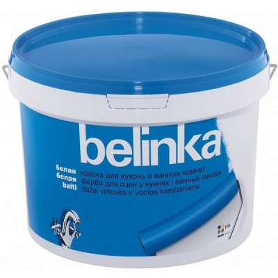 Краска для кухонь и ванных комнат Belinka белая 5 л 45905