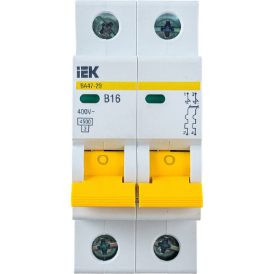 Автоматический выключатель IEK ВА47-29 MVA20-2-016-B