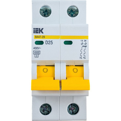 Автоматический выключатель IEK ВА47-29 MVA20-2-025-D