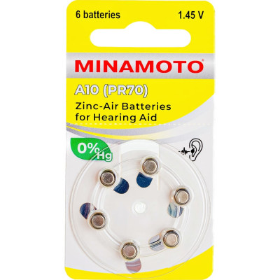 Слуховая батарейка MINAMOTO 8810