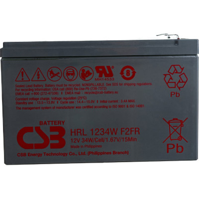 Аккумулятор для ИБП CSB HRL1234W HRL1234WF2FRCSB