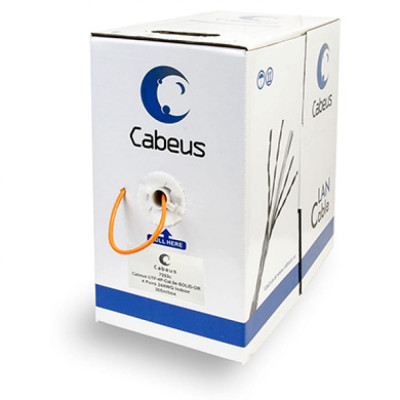 Одножильный кабель Cabeus UTP-4P-Cat.5e-SOLID-OR