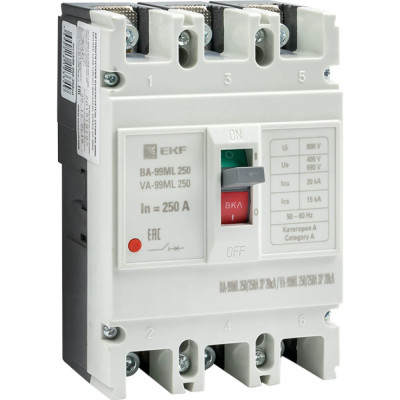 Автоматический выключатель EKF ВА-99МL Basic mccb99-250-250mi