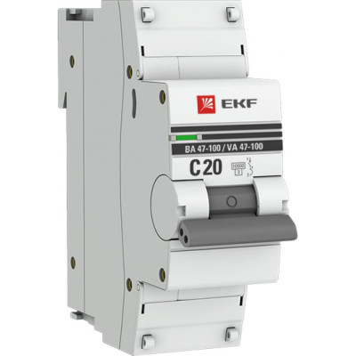 Автоматический выключатель EKF PROxima ВА 47-100 mcb47100-1-20C-pro