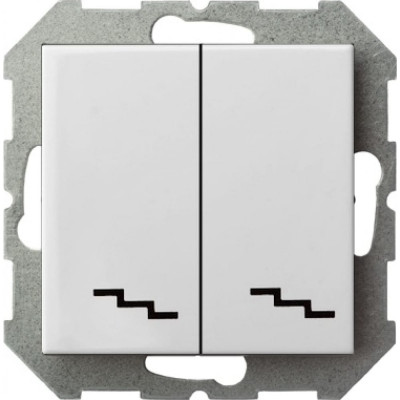 Двухклавишный проходной выключатель LIREGUS Эпсилон IP6+6 10-001-01 E/B 28-010