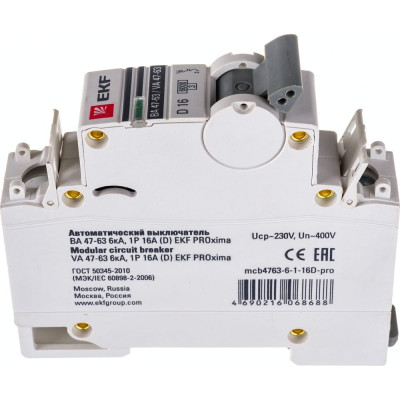 Автоматический выключатель EKF PROxima ВА 47-63 mcb4763-6-1-16D-pro