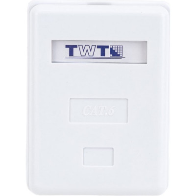 Экранированная настенная розетка TWT TWT-SM1-45/S6-WH