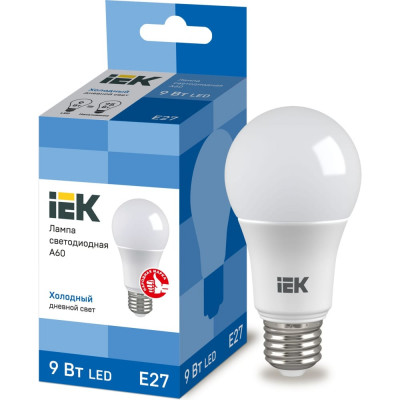 Лампа IEK LLE-A60-9-230-65-E27