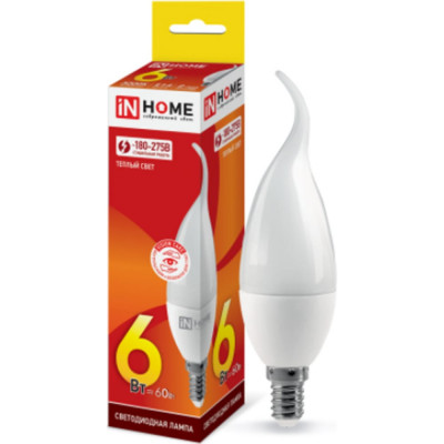 Светодиодная лампа IN HOME LED-СВЕЧА НА ВЕТРУ-VC 4690612030371