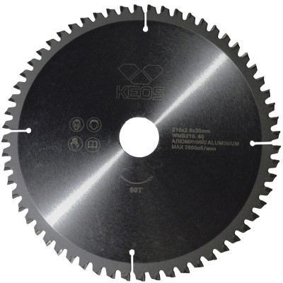 Пильный диск по цветным металлам и ламинату KEOS WMB210.60