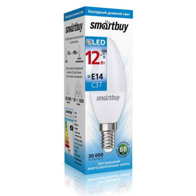 Светодиодная лампа Smartbuy SBL-C37-12-60K-E14