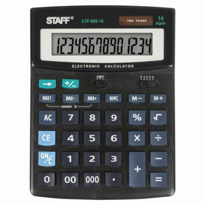 Настольный калькулятор Staff STF-888-14 250182
