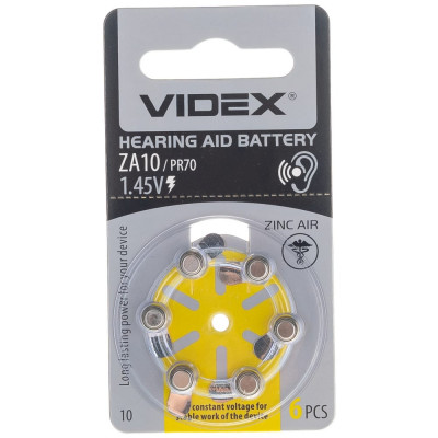 Воздушно-цинковый элемент питания Videx VID-ZA10