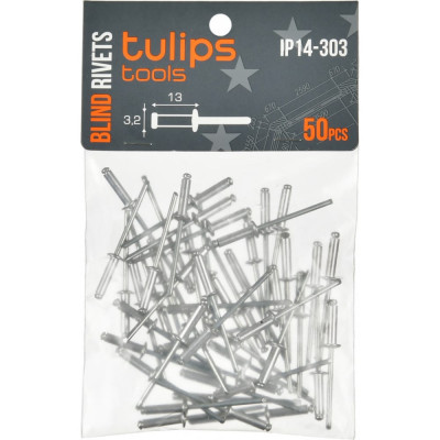 Вытяжные заклепки Tulips Tools 3.2х13 мм 50 шт. IP14-303