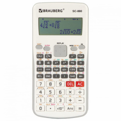 Двухстрочный инженерный калькулятор BRAUBERG SC-880-N 250526