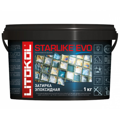 Эпоксидный состав для укладки и затирки мозаики LITOKOL STARLIKE EVO S.320 AZZURRO CARAIBI 485330002