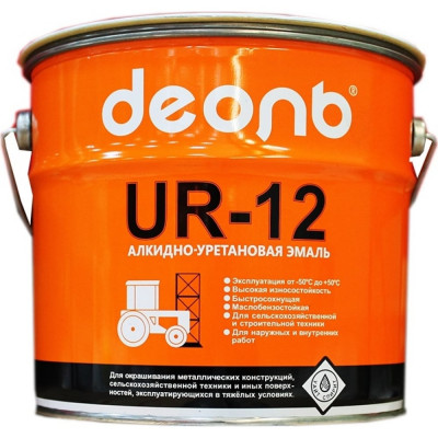 Быстросохнущая эмаль для автомобиля Деоль UR-12 UR12BK3