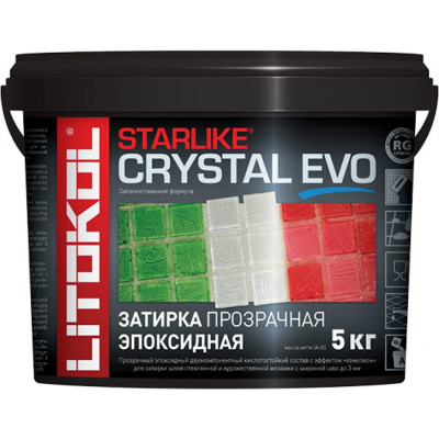 Эпоксидный состав для укладки и затирки мозаики LITOKOL STARLIKE EVO S.700 CRYSTAL 485460004