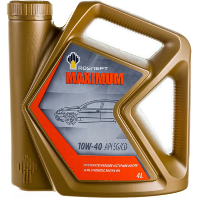 Полусинтетическое моторное масло Роснефть Maximum 10W-40 SG-CD 40814342