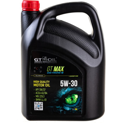 Масло GT OIL Max SAE 5W-30 API SN/CF 8809059408971