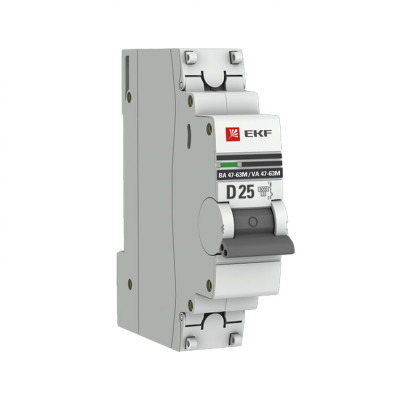 Автоматический выключатель EKF ВА 47-63M PROxima mcb4763m-6-1-25D-pro