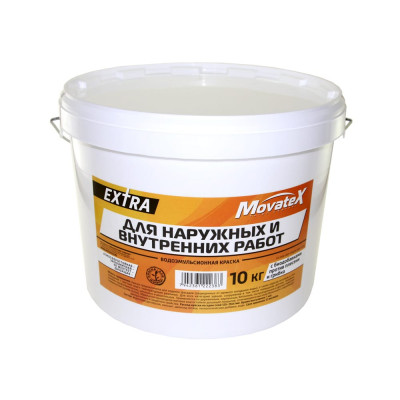 Водоэмульсионная краска для наружных и внутренних работ Movatex EXTRA Т11867