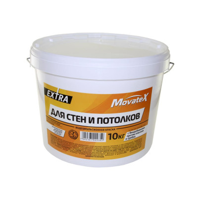 Водоэмульсионная краска для стен и потолков Movatex EXTRA Т11873