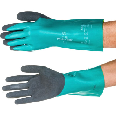 Химостойкие антипорезные перчатки Ansell AlphaTec 58-735-10