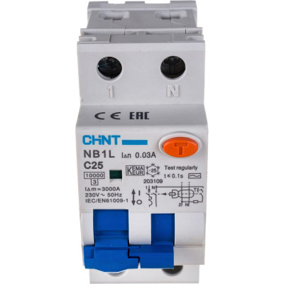Дифференциальный автоматический выключатель CHINT NB1L 203109