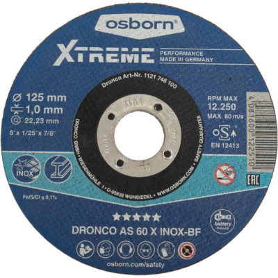 Отрезной диск по нержавейке DRONCO AS60X XTREME 1121746100