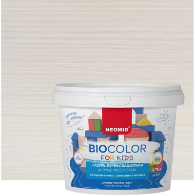 Лазурь NEOMID Bio Color For Kids Н-BCFK-0,75/белый