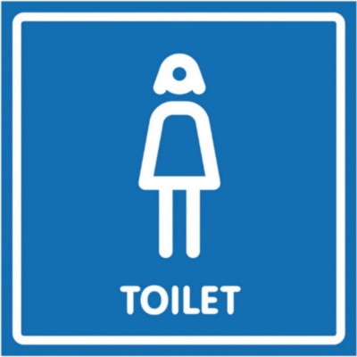 Наклейка Контур Лайн Туалет женский 10FC0137
