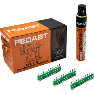Усиленные гвозди для монтажного пистолета Fedast 3.0х32 мм fd3032egfc