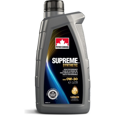 Моторное масло PETRO-CANADA SUPREME SYNTHETIC 0W-30 MOSYN03C12