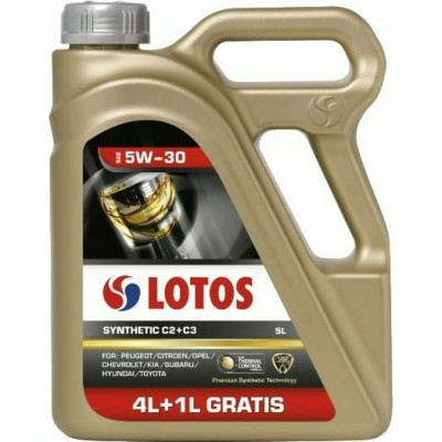 Синтетическое моторное масло lotos SYNTHETIC С2+С3, SAE 5W30 WF-K504D90-0H1