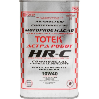 Моторное масло ТОТЕК HR-Commercial SAE 10W40 HRC1040001
