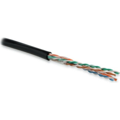 Неэкранированный кабель-витая пара Hyperline UUTP4-C5E-S24-OUT-PE-BK-100 49127